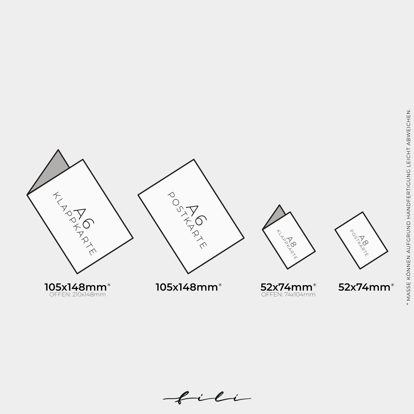 Trauerkarte minimalistisch | Klappkarte oder Postkarte