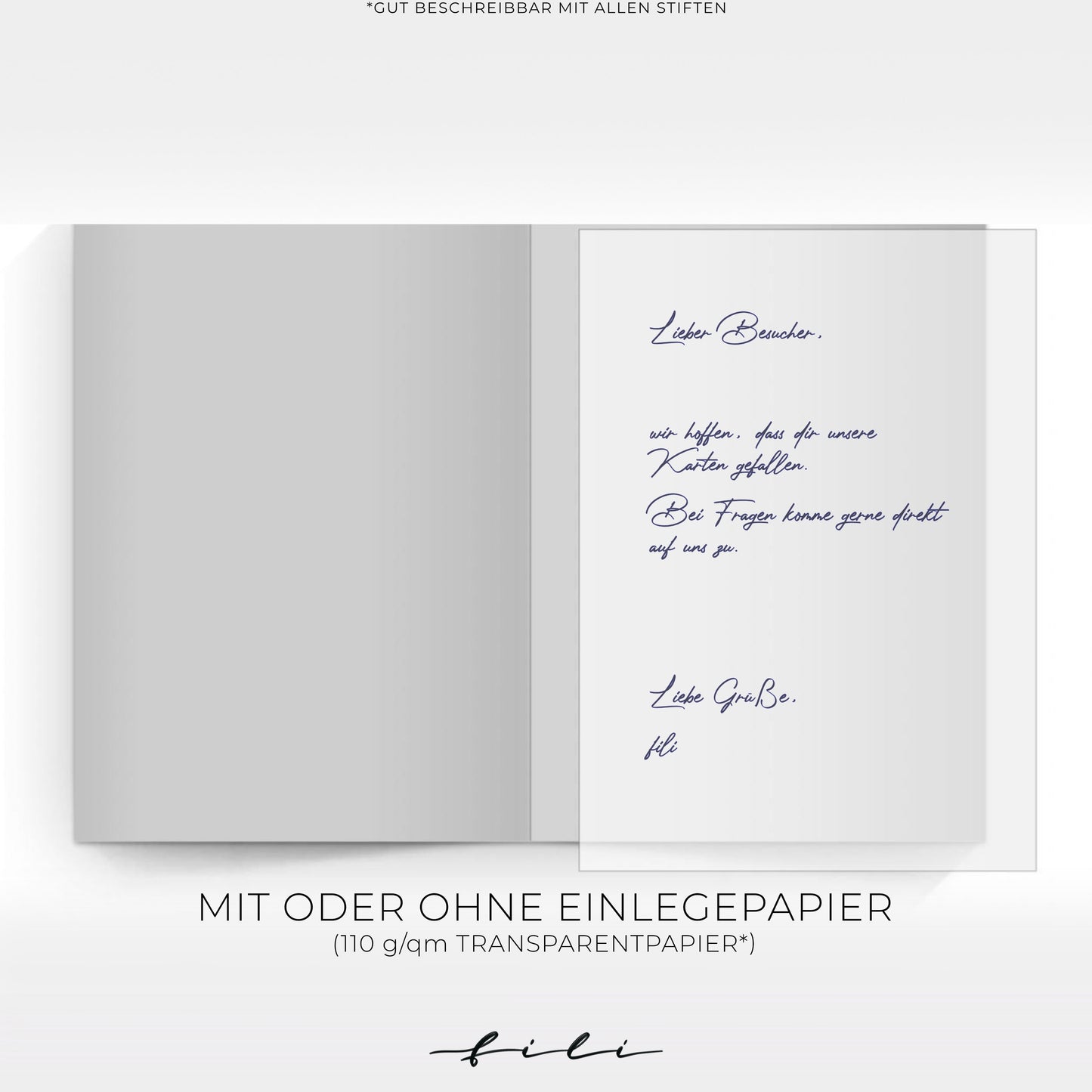 Grußkarte "einziges Herz" | Klappkarte oder Postkarte