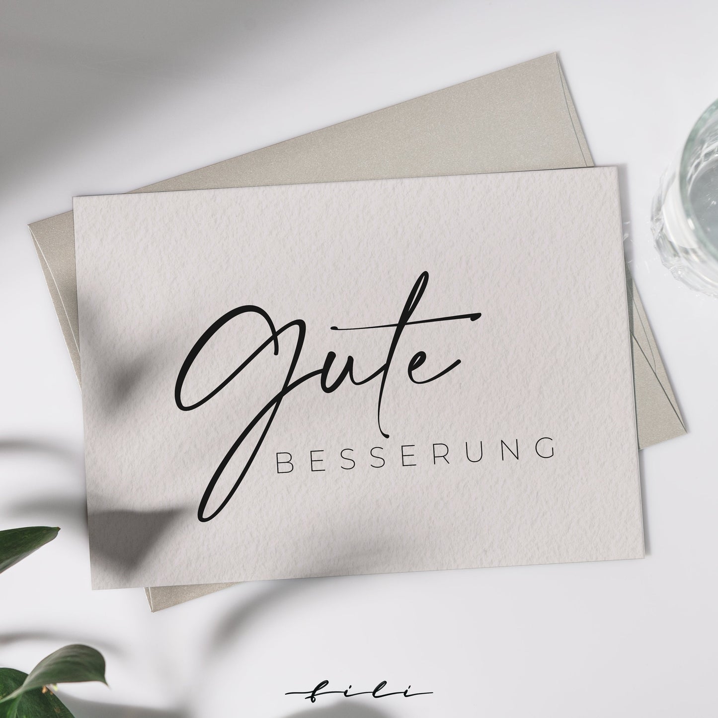 Genesungskarte "Gute Besserung" | Klappkarte oder Postkarte