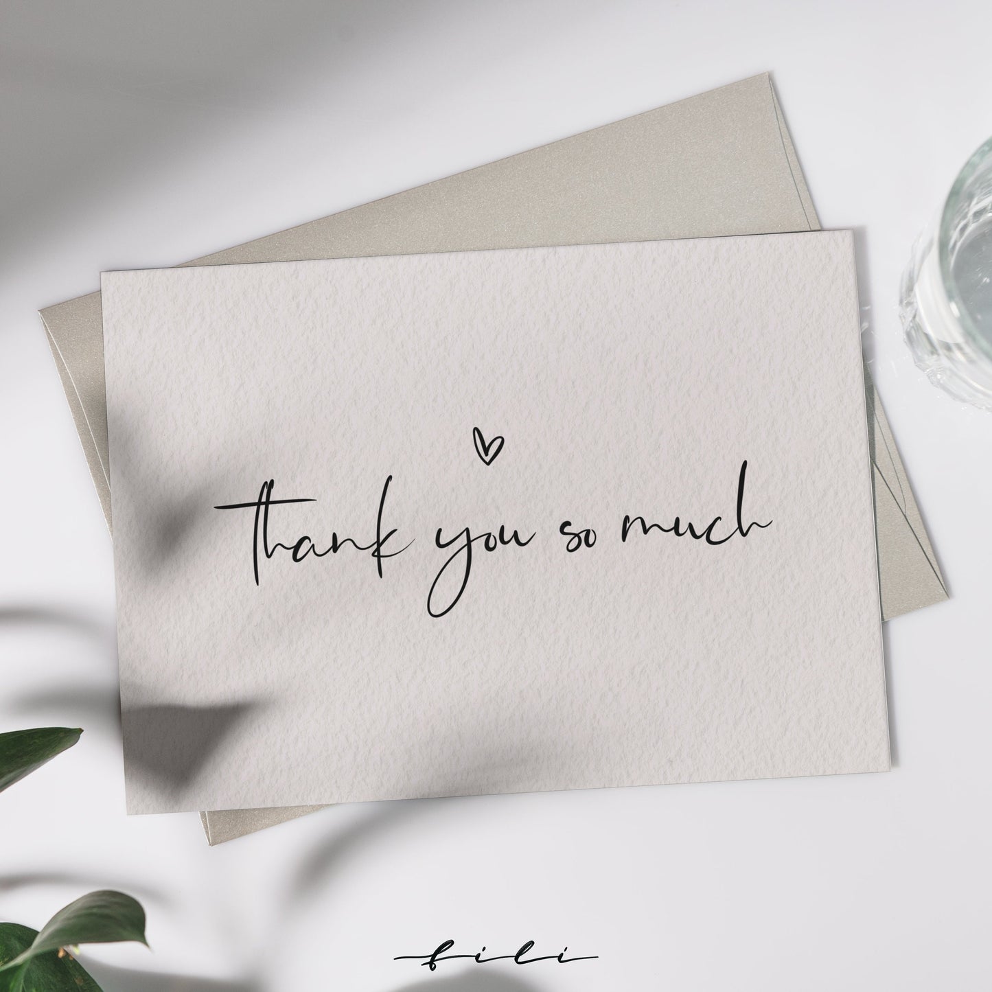 Grußkarte "thank you" | Klappkarte oder Postkarte