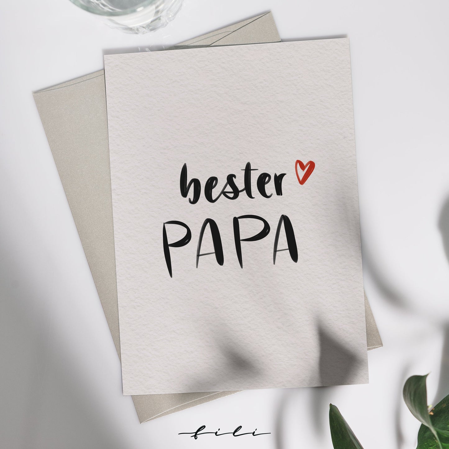 Grußkarten Vatertag "bester Papa" | Klappkarte oder Postkarte