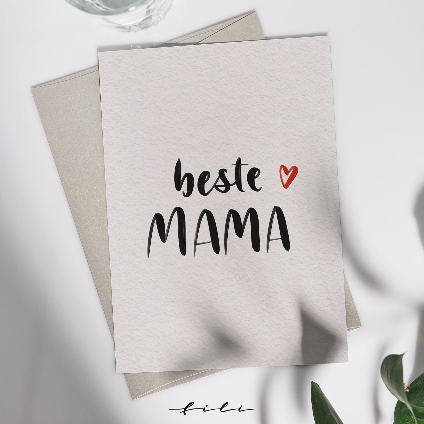 Grußkarten Muttertag "beste Mama" | Klappkarte oder Postkarte