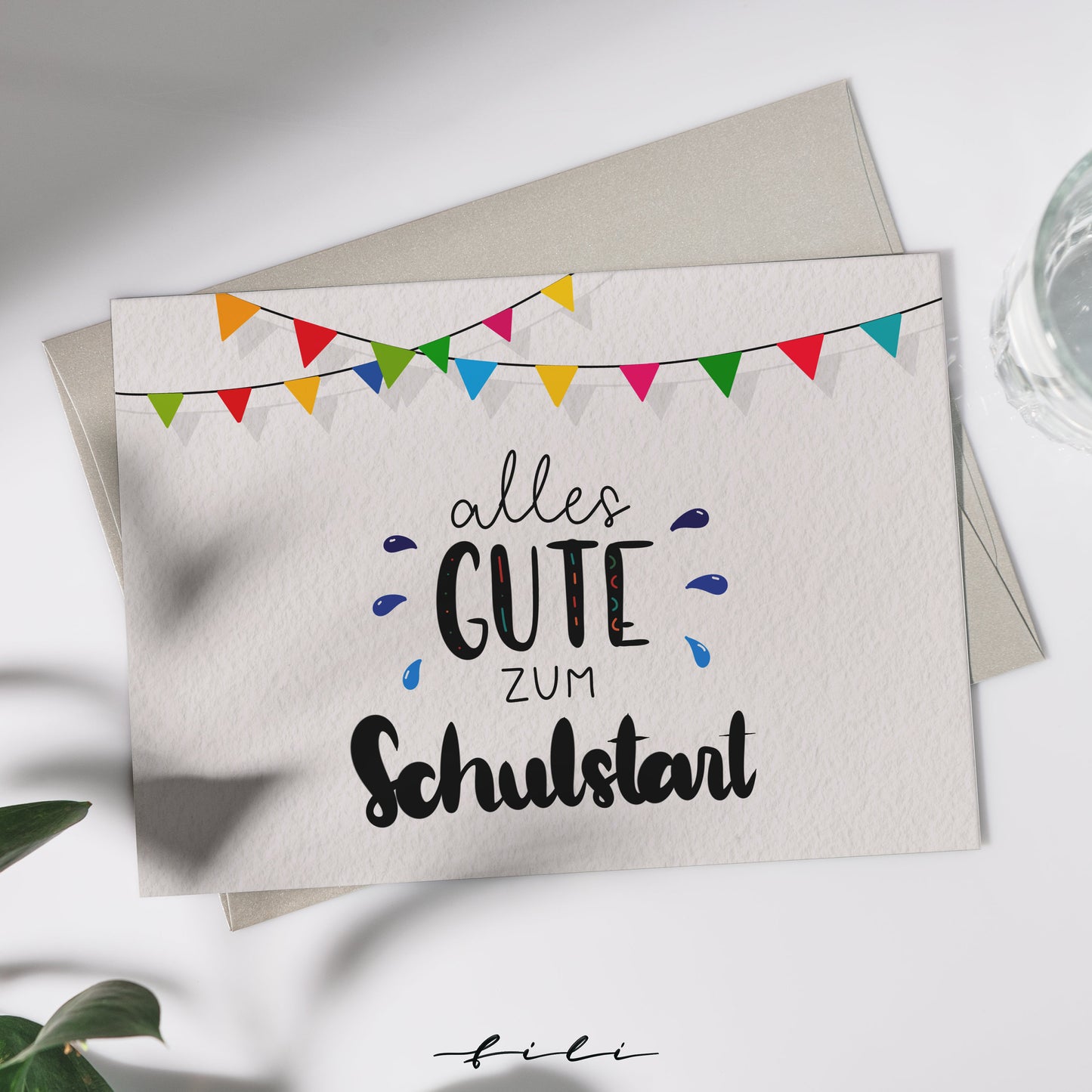 Einschulungskarten "zum Schulstart" | Klappkarte oder Postkarte