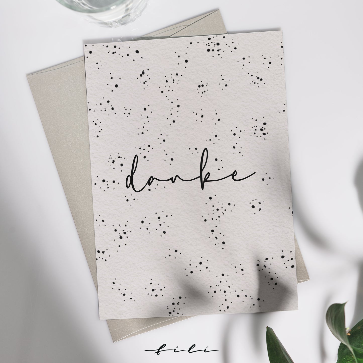 Grußkarte "danke" | Klappkarte oder Postkarte