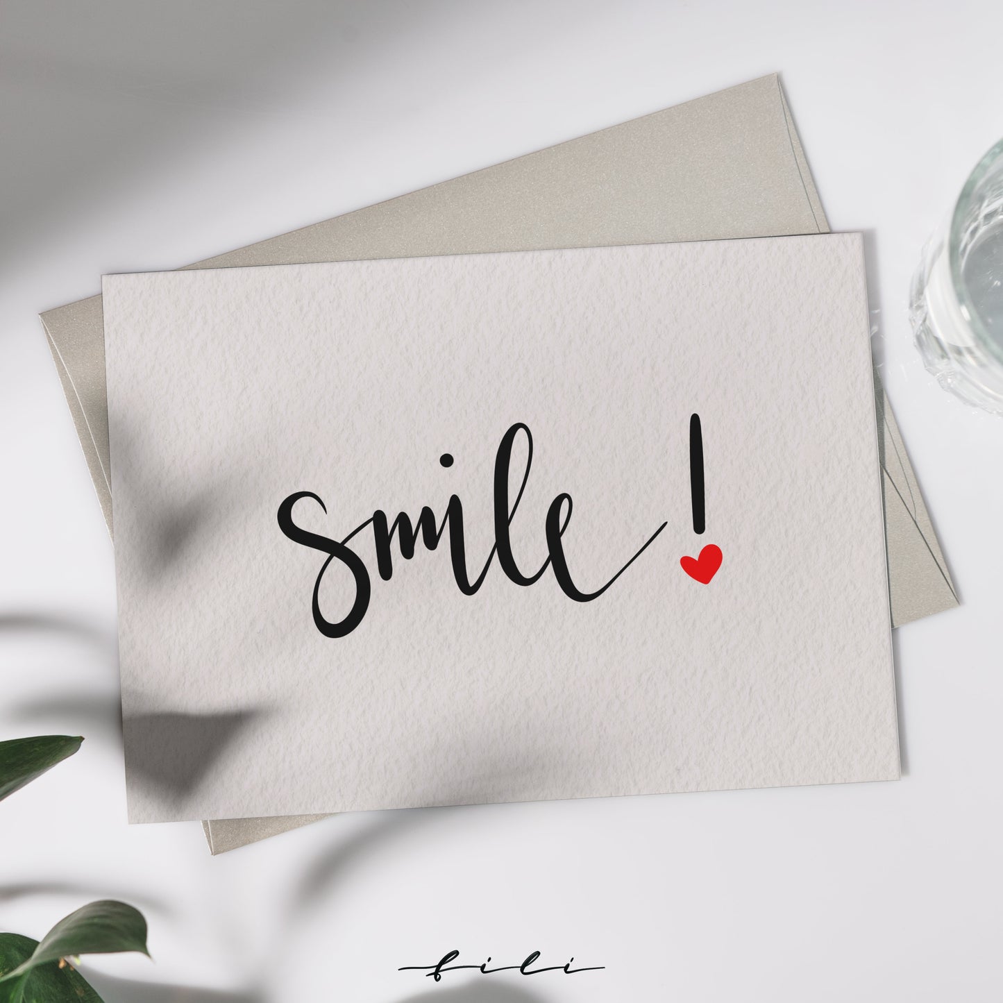 Grußkarte "smile" | Klappkarte oder Postkarte