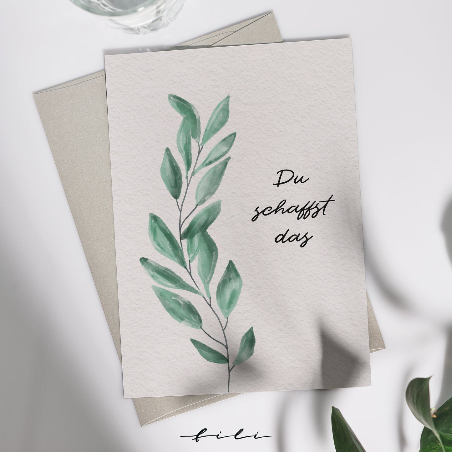 Grußkarte "Du schaffst das" | Klappkarte oder Postkarte