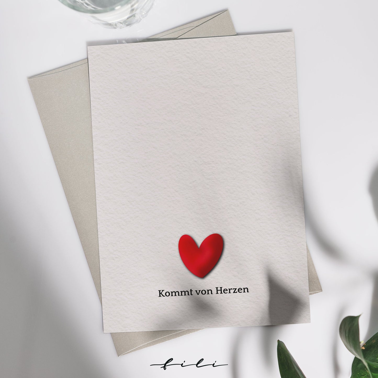 Grußkarte Herz | Klappkarte oder Postkarte