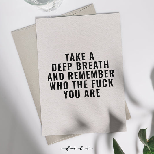 Grußkarte "deep breath" | Klappkarte oder Postkarte