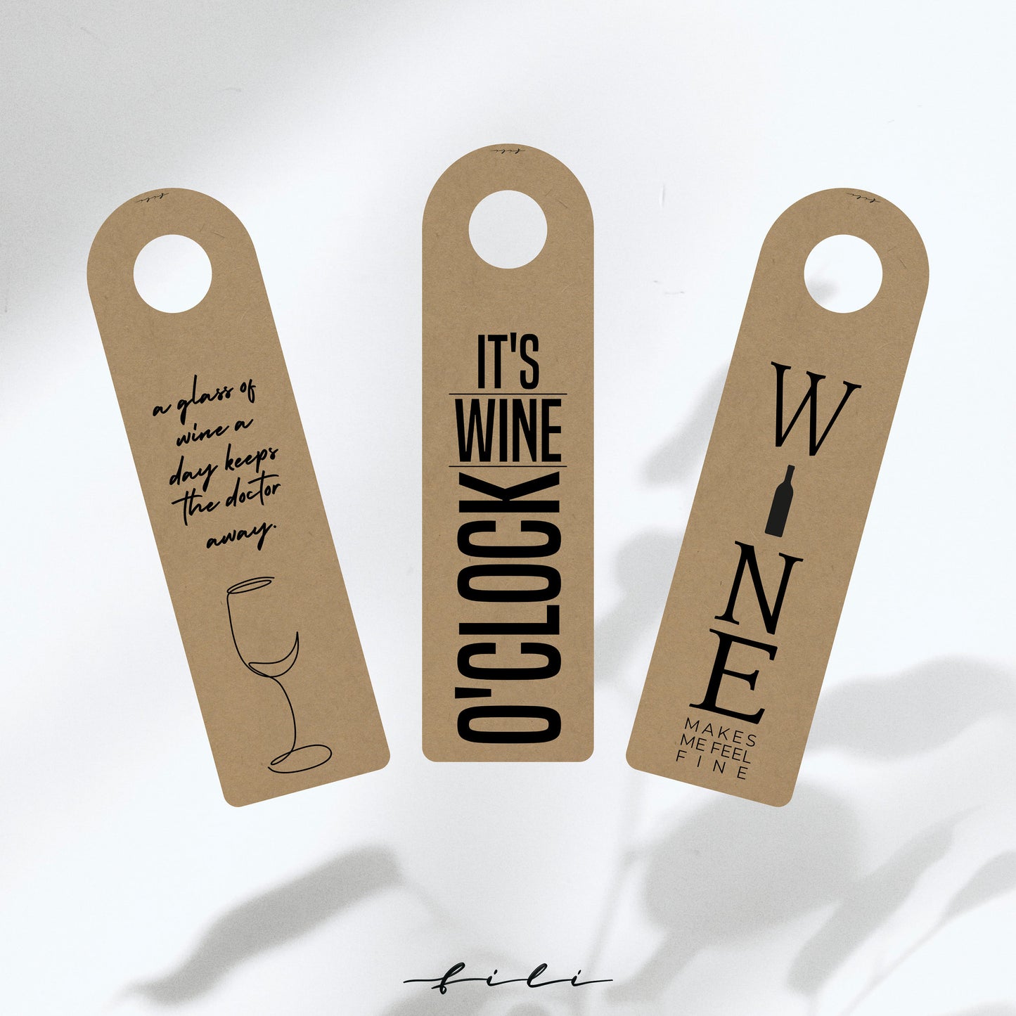 Flaschenanhänger Wein | 3er Pack
