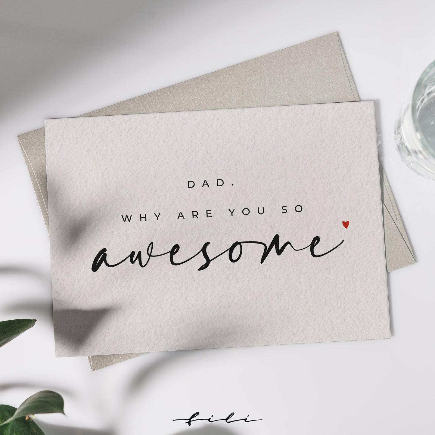 Grußkarten Vatertag "awesome" | Klappkarte oder Postkarte