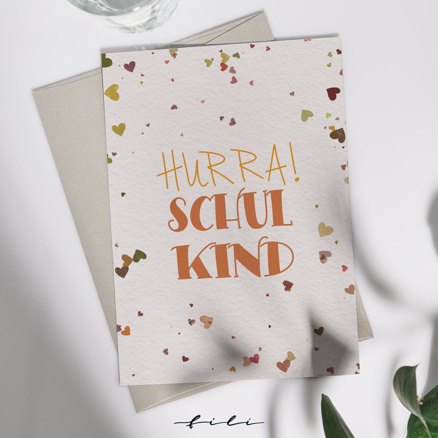 Einschulungskarten "Hurra Schulkind" | Klappkarte oder Postkarte